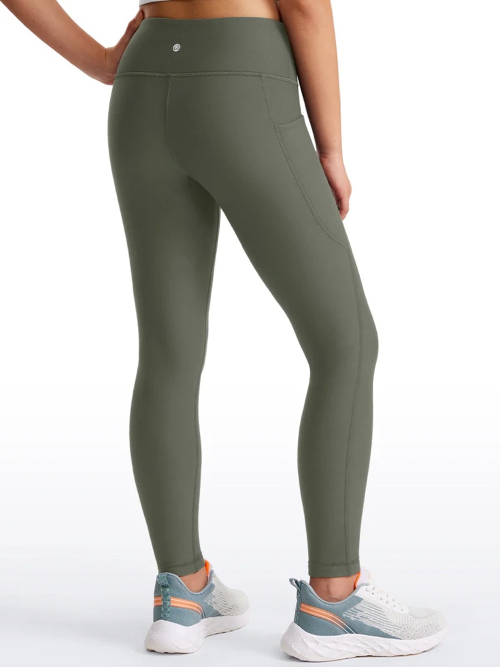 Olive Green High-Rise Pocket Leggings